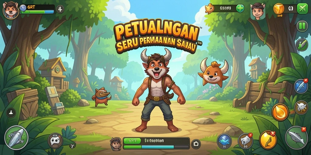 Tampilan gameplay <strong>6RT</strong> yang penuh warna dan menyenangkan.