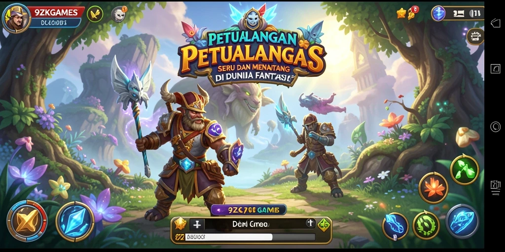 Tampilan gameplay menakjubkan dari 9ZKGAMES di dunia petualangan.