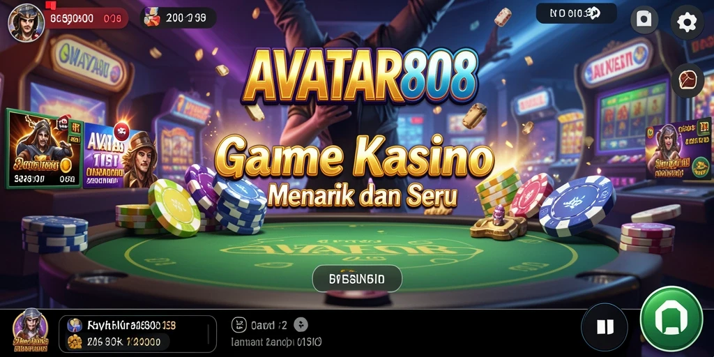 Tampilan gameplay menarik dalam AVATAR808 saat memutar slot Kasino.