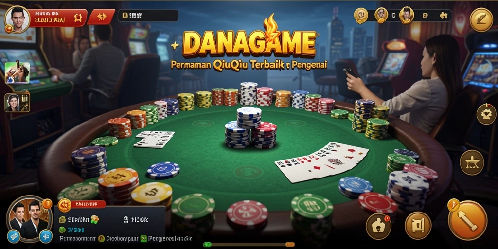 Tampilan gameplay DANAGAME dengan fitur QiuQiu yang seru.