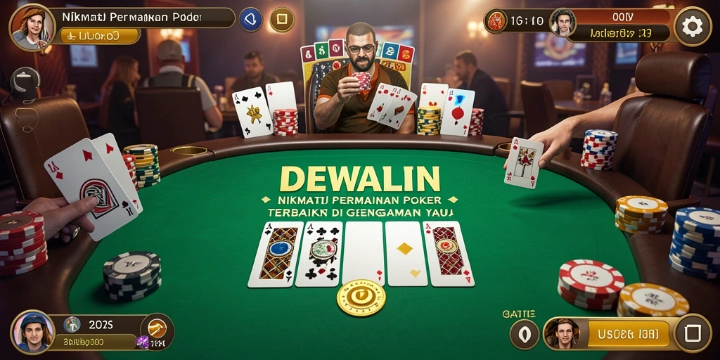 Tangkapan layar DEWALIN menampilkan suasana seru saat bermain Poker.
