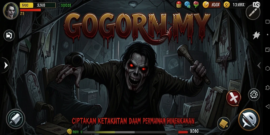 Gameplay menegangkan dengan suasana horor yang mencekam di GOGORUMMY.