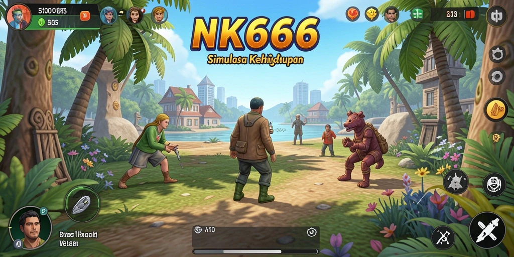 Tangkapan layar gameplay NK666 yang menampilkan pengalaman simulasi kehidupan.
