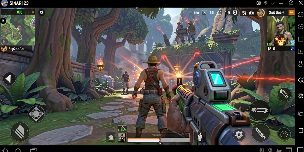 Tampilan aksi seru dalam game TPS SINAR123.