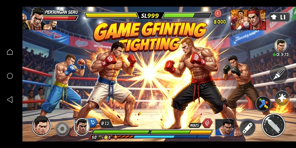 Gameplay SL999 dengan pertarungan seru dan karakter unik.