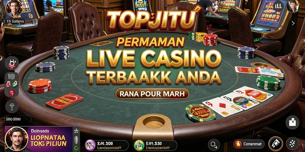 Screenshot gameplay TOPJITU yang menunjukkan keseruan Live Casino.